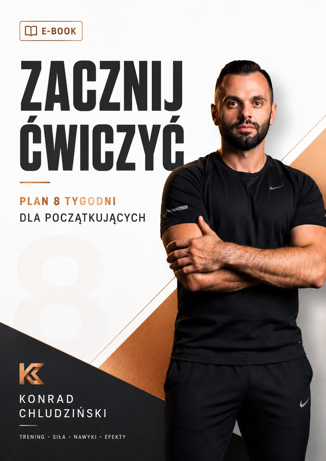 Okładka ebooka Zacznij ćwiczyć — plan 8 tygodni dla początkujących, Konrad Chludziński